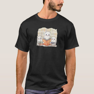 Ghost Family Reading a Book Bookworm Cute Bookish T-Shirt