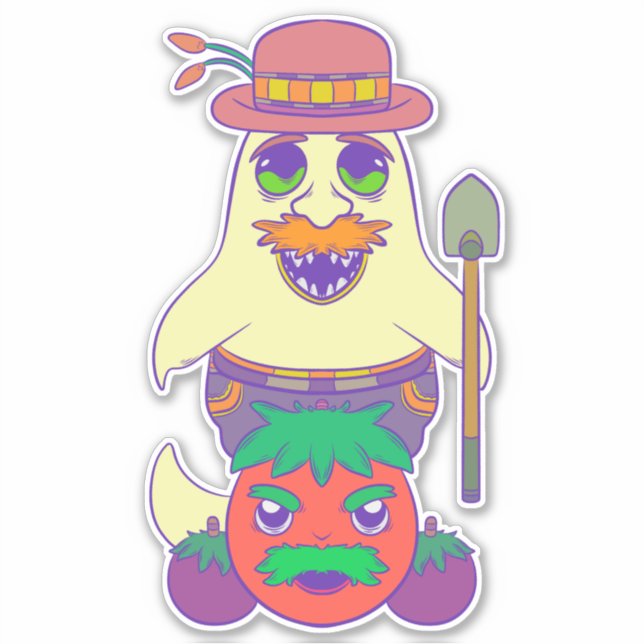 Ghost Farmer Sticker (Front)