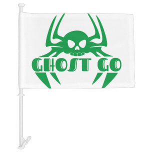 Ghost Go Spooky Season Car Flag