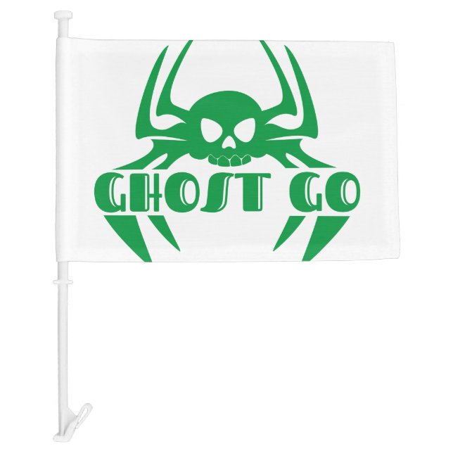 Ghost Go Spooky Season Car Flag (Front)