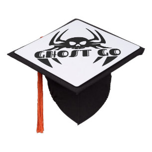 Ghost Go Spooky Season Graduation Cap Topper