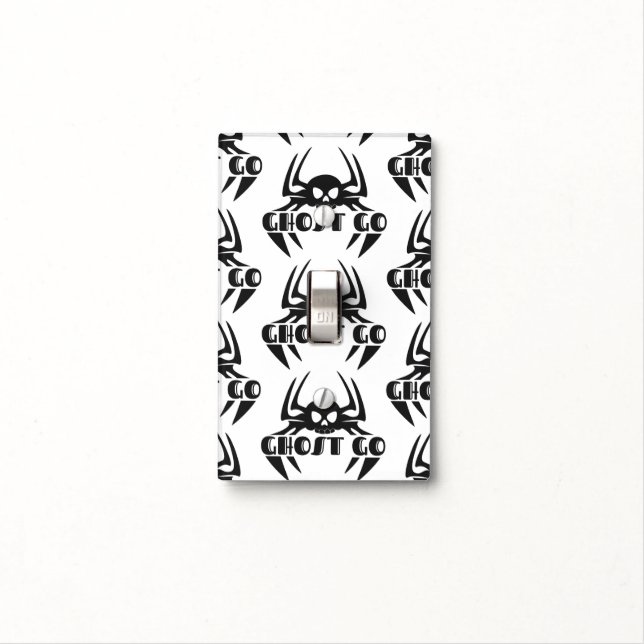 Ghost Go Spooky Season Light Switch Cover (In Situ)