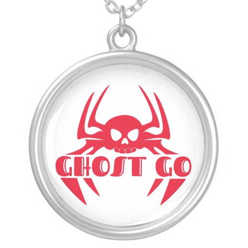 Ghost Go Spooky Season Silver Plated Necklace