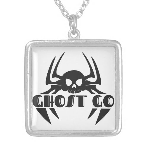 Ghost Go Spooky Season Silver Plated Necklace