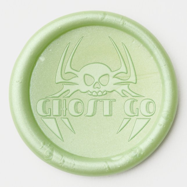 Ghost Go Spooky Season Wax Seal Sticker (Front)
