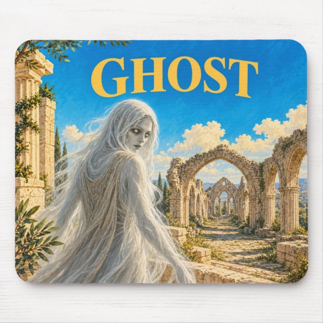 Ghost, Gothic Fantasy Monster Mouse Pad (Front)
