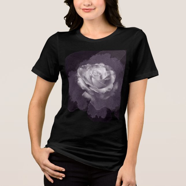 Ghost gray rose Tri-Blend shirt (Front)
