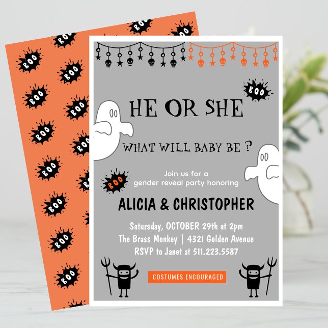 Ghost Grey October  Halloween gender reveal  Invitation (Ghost-Grey-October-Halloween-gender-reveal-Invitation-1)