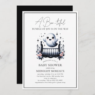 Ghost Halloween Baby Shower Invitation