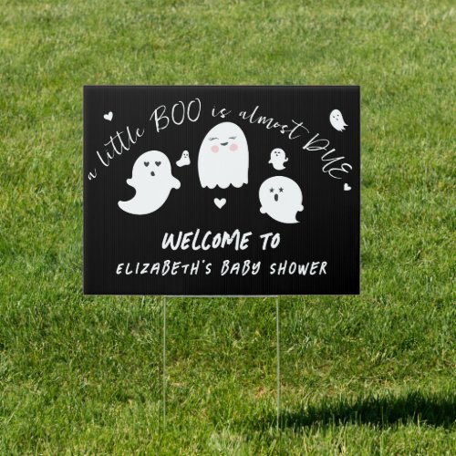 Ghost Halloween Baby Shower Welcome Sign
