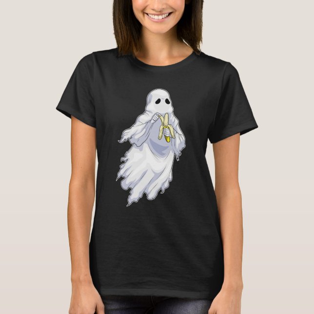 Ghost Halloween Banana T-Shirt (Front)
