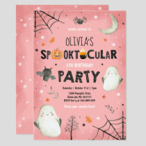 Ghost Halloween Birthday Invite Spooktacular Party