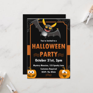 Ghost Halloween Birthday Invite Spooktacular Party