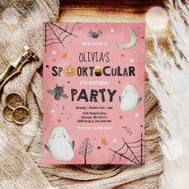 Ghost Halloween Birthday Invite Spooktacular Party