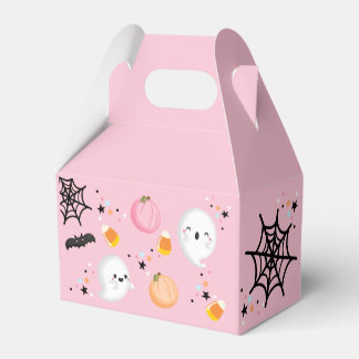 Ghost Halloween Birthday Pink Spooktacular Party Favor Boxes