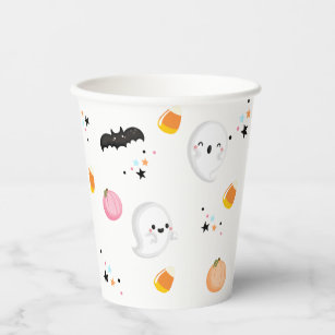 Ghost Halloween Birthday Pink Spooktacular Party Paper Cups