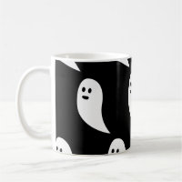 Ghost Halloween black white cute pattern