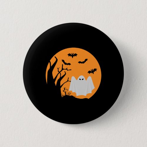 Ghost Halloween          Button
