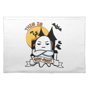 Ghost Halloween Costume Funny Boo Cloth Placemat