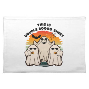 Ghost Halloween Costume Funny Boo Cloth Placemat