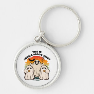 Ghost Halloween Costume Funny Boo Keychain