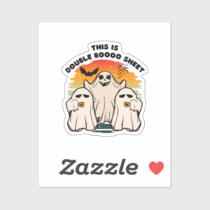 Ghost Halloween Costume Funny Boo Sticker