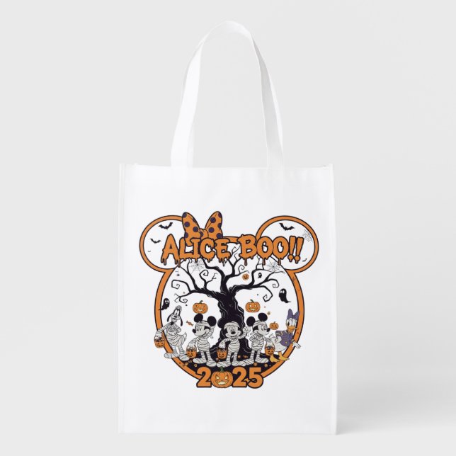 Ghost Halloween Crewneck ,Cozy Spooky S Grocery Bag (Front)