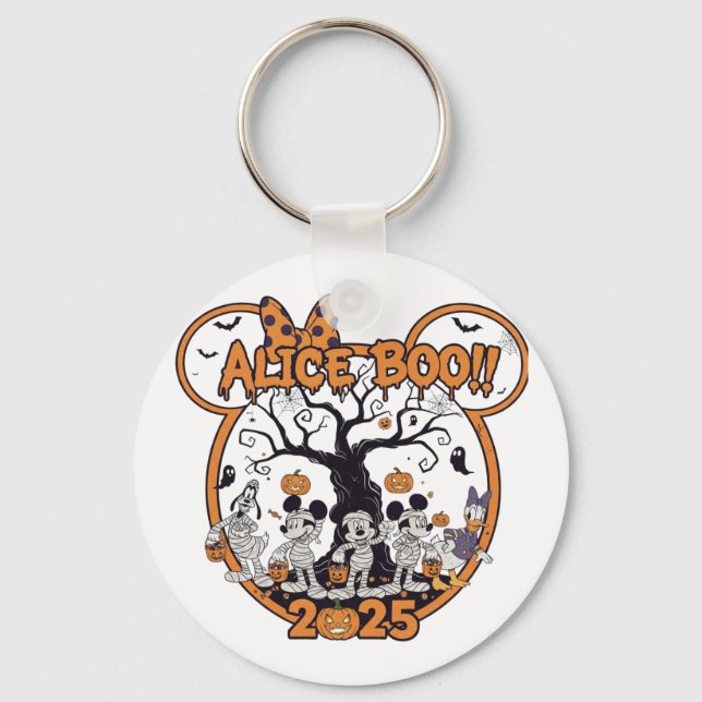 Ghost Halloween Crewneck ,Cozy Spooky S Keychain (Front)