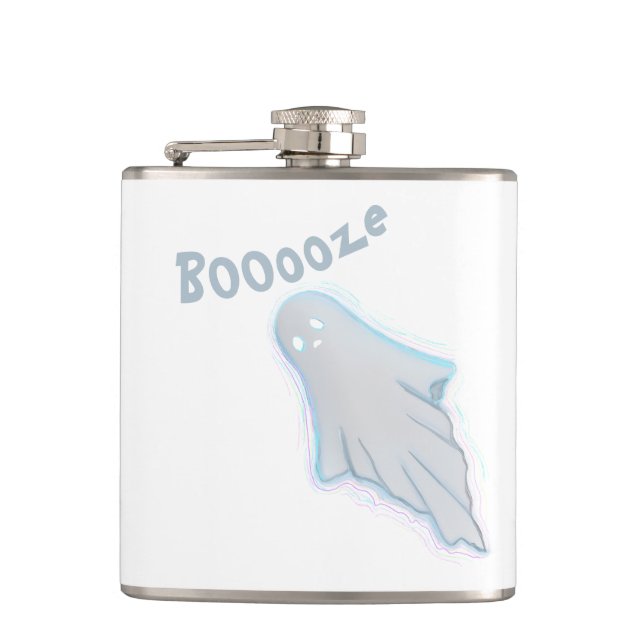 Ghost Halloween  Flask (Front)