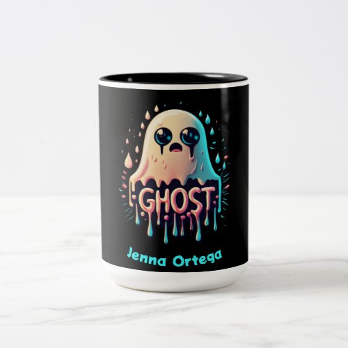 Ghost Halloween _ Freaky Friends Two_Tone Coffee Mug