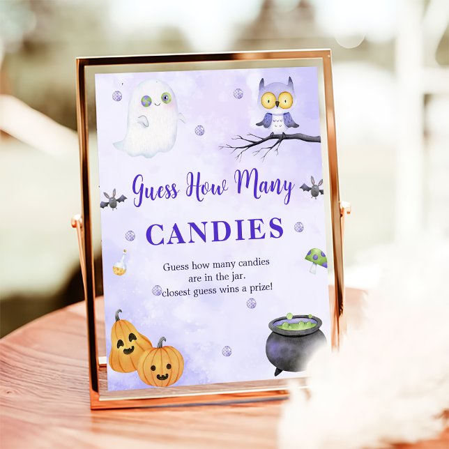 Ghost Halloween Guess How Many Candies Game Poster (Creator Uploaded)