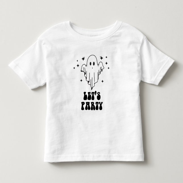 Ghost halloween lets party kids toddler t-shirt (Front)