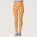 Ghost Halloween Orange Leggings<br><div class="desc">Lots of little white ghosts on an orange background.  A fun pattern for those who like cute and spooky things. Particularly fun for Halloween. Original art by Nic Squirrell.</div>