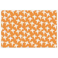 Ghost Halloween Orange Tissue Paper