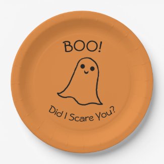 Ghost Halloween Paper Plates