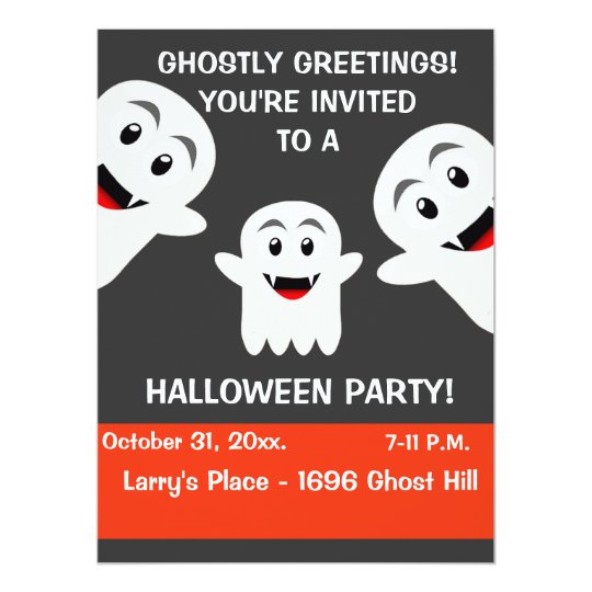 Ghost Birthday Invitations 7