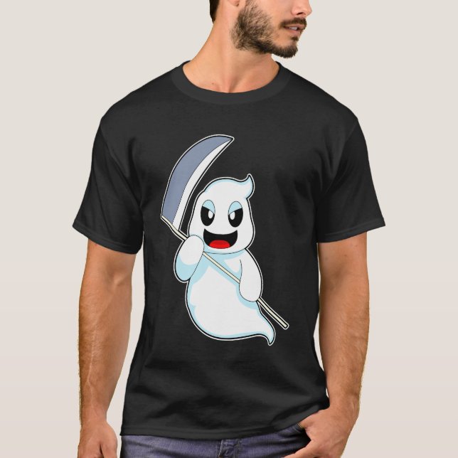 Ghost Halloween Reaper T-Shirt (Front)