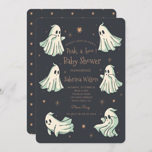 Ghost Halloween Spooktacular Baby Shower Invitation
