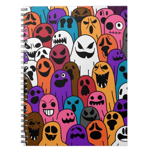 Ghost Halloween Spooky Scarf Pattern Notebook