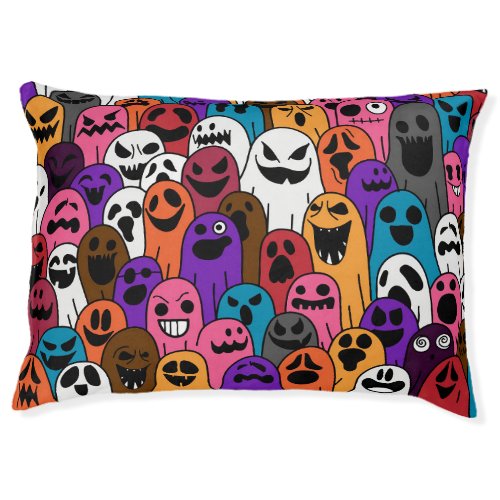 Ghost Halloween Spooky Scarf Pattern Pet Bed
