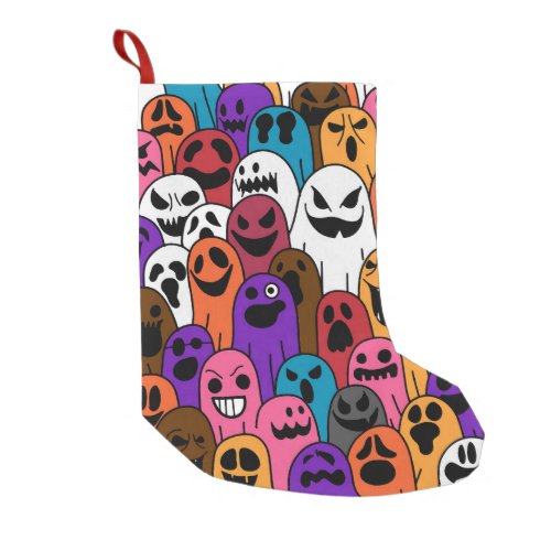 Ghost Halloween Spooky Scarf Pattern Small Christmas Stocking