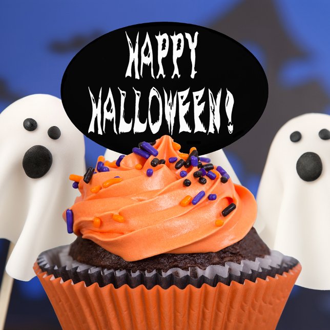 Ghost Halloween Text Cake Topper (Ghost Halloween Text Cake Topper)