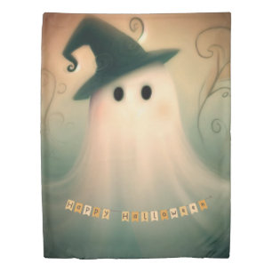 Ghost/Halloween/whimsical/fall Duvet Cover