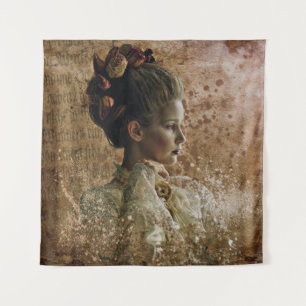 Ghost halloween woman female tapestry