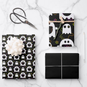 Ghost Halloween wrapping paper