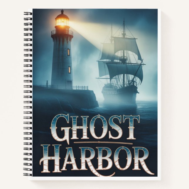 Ghost Harbor – Mysterious Lighthouse  Notebook (Front)
