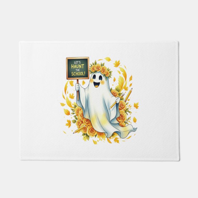 Ghost Haunt School Halloween Doormat (Front)