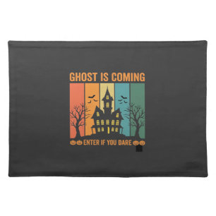 Ghost Haunted House Halloween Vector Design Cloth Placemat