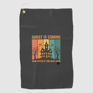 Ghost Haunted House Halloween Vector Design Golf Towel