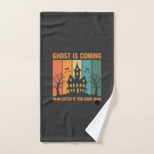 Ghost Haunted House Halloween Vector Design Hand Towel